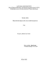 Эссе 'Mana kā skolotāja sociāli emocionālā kompetence', 1.