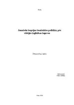 Реферат 'Jauniešu iespējas iesaistīties politikā, pēc  vidējās izglītības ieguves', 1.