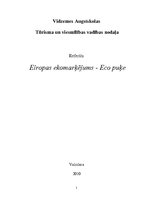 Реферат 'Eiropas ekomarķējums - ekopuķe', 1.