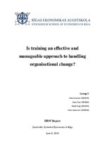 Реферат 'Is Training an Effective and Manageable Approach to Handling Organizational Chan', 1.