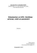 Реферат 'Videokartes un GPU. Darbības principi, veidi un parametri', 1.