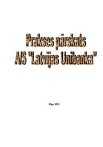 Отчёт по практике 'A/s "Latvijas Unibanka"', 1.