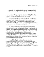 Эссе 'English is the Only Foreign Language Worth Learning', 1.