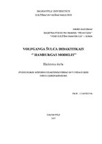 Реферат 'Volfganga Šulca didaktiskais "Hamburgas modelis"', 1.