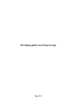 Эссе 'Global Marketing Strategies', 1.