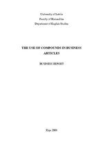 Реферат 'The Use of Compounds in Business Articles', 1.