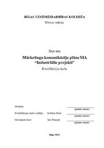 Дипломная 'Mārketinga komunikāciju plāns SIA "Industriālie projekti"', 1.