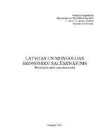 Реферат 'Latvijas un Mongolijas ekonomikas salīdzinājums', 23.