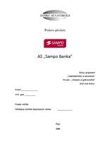 Отчёт по практике 'A/s "Sampo Banka" prakses pārskats', 1.