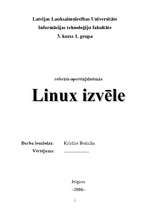 Реферат 'Linux izvēle', 1.