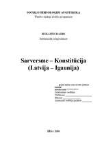 Конспект 'Latvijas Satversmes un Igaunijas Konstitūcijas salīdzinājums', 1.