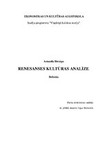 Реферат 'Renesanses kultūras analīze', 1.