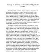 Эссе 'Recenzija un pārdomas par Rona Frikes 1992.gada filmu "Baraka"', 1.