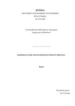 Конспект 'Business Culture and Standards of Ethics in Portugal', 1.