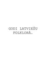 Реферат 'Godi latviešu folklorā', 1.