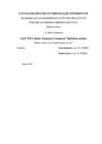 Реферат 'AAS “BTA Baltic Insurance Company” darbības analīze', 1.
