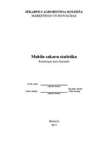 Конспект 'Mobilo telefonu statistika', 1.