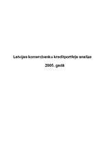 Конспект 'Latvijas komercbanku kredītportfeļa analīze 2005.gadā', 1.
