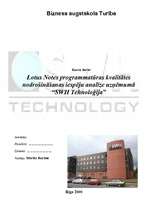 Реферат 'Lotus Notes programmatūras kvalitātes nodrošināšanas iespēju analīze uzņēmumā “S', 1.