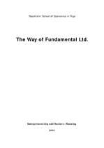 Реферат 'The Way of Fundamental Ltd', 1.