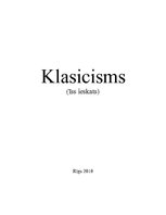 Конспект 'Klasicisms', 1.