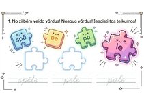 Презентация 'Latviešu valodas uzdevumi 1.–2. klasei', 8.