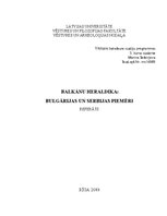 Реферат 'Balkānu heraldika: Bulgārijas un Serbijas piemēri', 1.