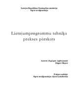 Отчёт по практике 'Lietojumprogrammu tehniķa prakses pārskats', 1.