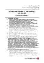 Образец документа 'Darba aizsardzības instrukcija darbam būvobjektā', 1.