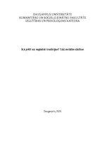 Конспект 'Kā pētīt un saglabāt tradīcijas? 3.kl.sociālās zinības', 1.