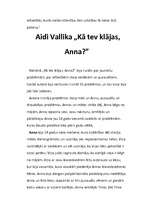 Эссе 'Aidi Vallika "Kā tev klājas, Anna?"', 7.
