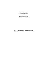 Реферат 'Sociālā politika Latvijā', 1.