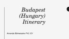 Реферат 'Travel Planning to Budapest', 1.