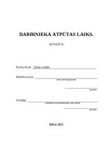 Реферат 'Darbinieka atpūtas laiks', 1.