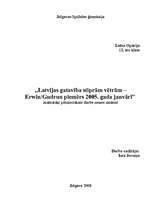 Реферат 'Latvijas gatavība stiprām vētrām - Erwin/Gudrun piemērs 2005.gada janvārī', 1.