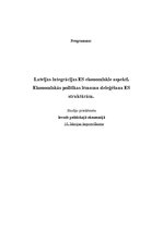Конспект 'Latvijas integrācijas Eiropas Savienībā ekonomiskie aspekti. Ekonomiskās politik', 1.