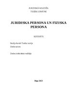 Реферат 'Juridiska persona un fiziska persona', 1.