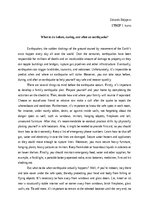 Эссе 'What to do before, during, and after an earthquake?', 1.