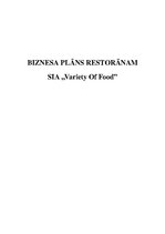 Бизнес план 'Biznesa plāns restorānam SIA "Variety of Food"', 1.