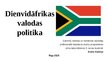 Презентация 'Dienvidāfrikas valodas politika', 1.