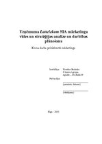 Реферат 'Uzņēmuma SIA "Lattelekom" mārketinga vides un stratēģijas analīze un darbības pl', 1.