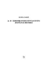 Реферат 'Alfa-D-glikopiranozes pentaacetāta iegūšanas metodes', 1.