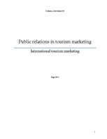 Реферат 'Public Relations in Tourism Marketing', 1.