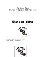 Бизнес план 'Radio "Boss" biznesa plāns', 1.