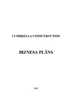 Бизнес план 'Būvniecības un celtniecības uzņēmuma biznesa plāns', 1.