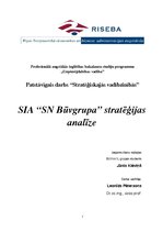 Реферат 'SIA "SN Būvgrupa" stratēģijas analīze', 1.