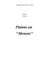 Реферат 'Platons un "Menons"', 1.