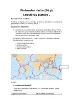 Конспект 'Litosfēras pārbaudes darbs ğeogrāfijā', 1.