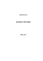 Реферат 'Naudas vēsture', 1.