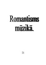 Реферат 'Romantisms mūzikā', 1.